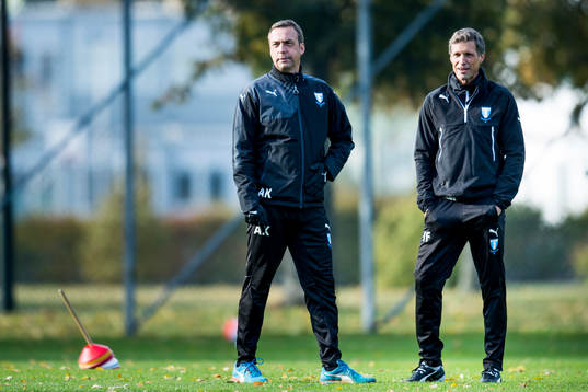 Malmö FFs tränare Allan Kuhn och assisterande tränare