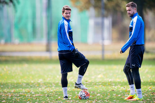 Malmö FFs Markus Rosenberg och Kari Arnason