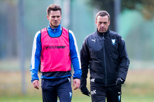 Malmö FFs Markus Rosenberg och tränare Allan Kuhn