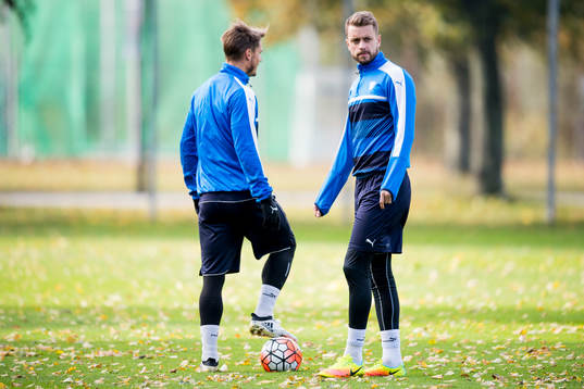 Malmö FFs Markus Rosenberg och Kari Arnason