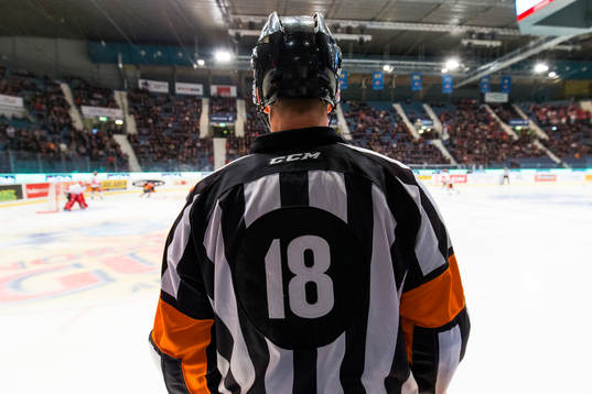 Domare Mikael Nord följer spelet