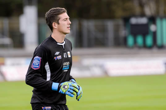 Varbergs målvakt Milos Vrsajko före fotbollsmatchen i