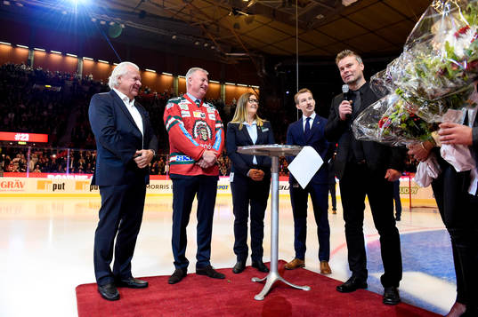Frölundas klubbdirektör Mats Grauers och Ronnie Sundin