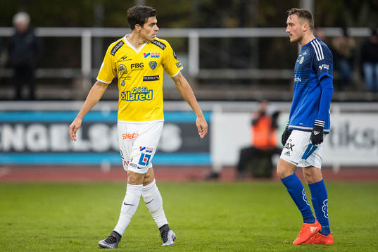 Falkenbergs Zlatan Krizanovic och Sundsvalls Smajl Suljevic