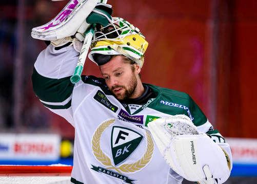 Färjestads målvakt Lars Haugen
