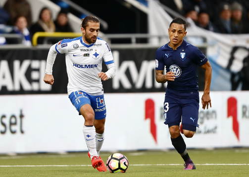 Norrköpings Christopher Nilsson Telo och Malmö FFs Victor