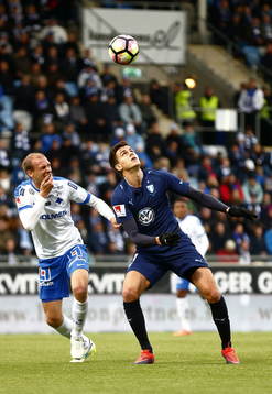 Norrköpings Andreas Johansson och Malmö FFs Alexander