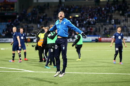 Malmö FFs Magnus Wolff Eikrem jublar