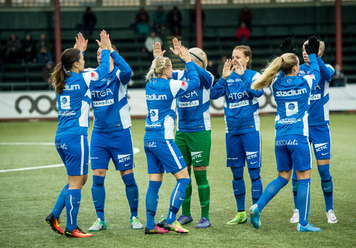 Eskilstunas spelare jublar