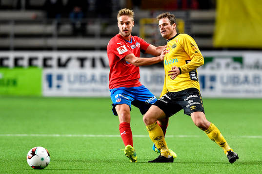 Elfsborgs Henning Hauger och Helsingborgs Johan Mårtensson