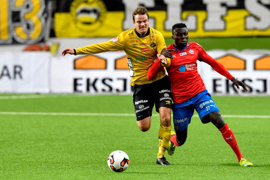 Elfsborgs Henning Hauger och Helsingborgs Lalawélé Atakora