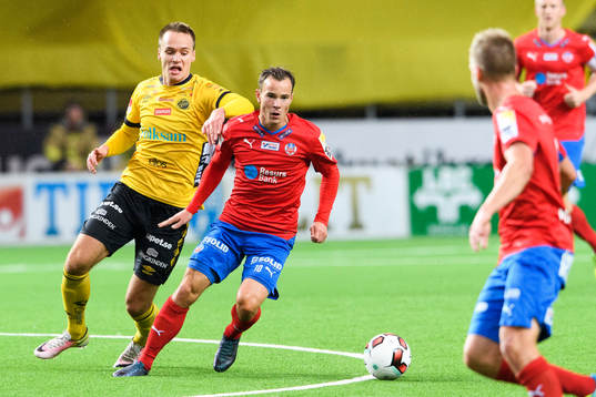 Helsingborgs Anton Wede och Elfsborgs Viktor Prodell