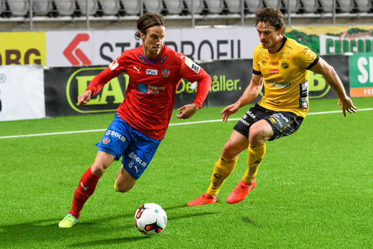 Helsingborgs Linus Hallenius och Elfsborgs Jörgen Horn
