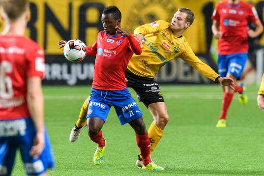 Helsingborgs Monday Samuel och Elfsborgs Viktor Claesson