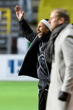 Helsingborgs manager Henrik Larsson reagerar