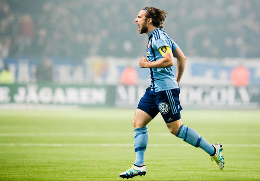 Djurgårdens Kevin Walker jublar
