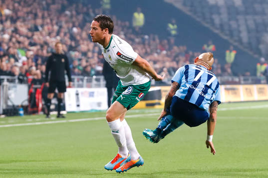 Hammarbys Johan Persson och Djurgårdens Magnus Eriksson