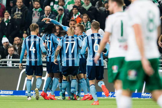 Djurgårdens spelare jublar