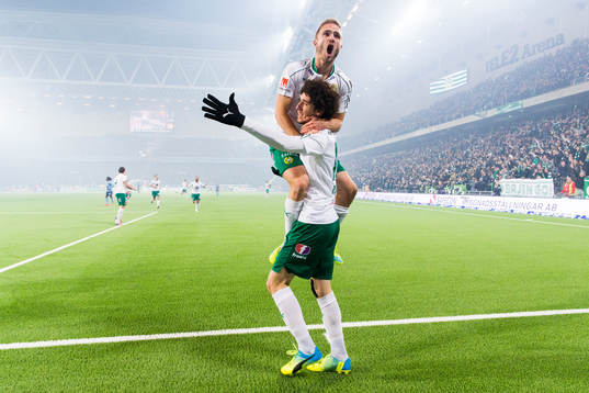 Hammarbys Mats Solheim och Romulo Cabral Pereira Pinto