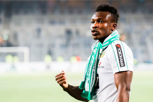 Hammarbys Joseph Aidoo jublar