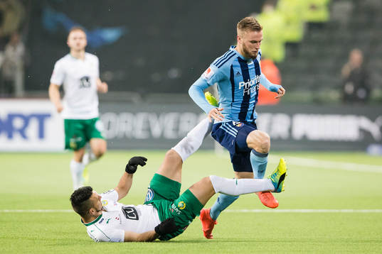 Hammarbys Alexssander Medeiros de Azeredo och Djurgårdens