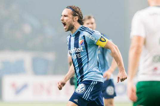 Djurgårdens Kevin Walker jublar