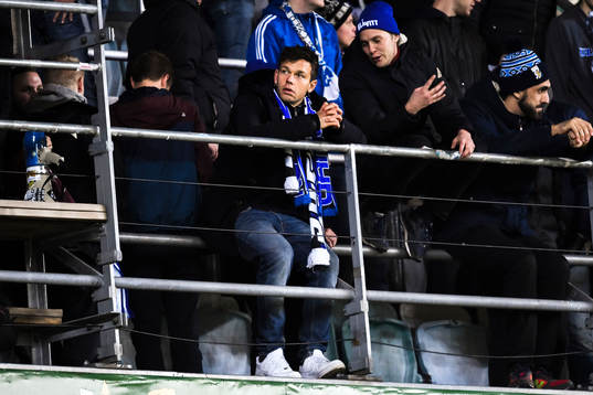 IFK Göteborgs Mads Albaek  deppar på läktaren