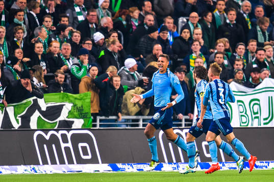 Djurgårdens Mathias Ranegie jublar