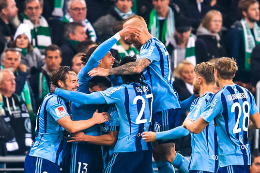 Djurgårdens Mathias Ranegie jublar