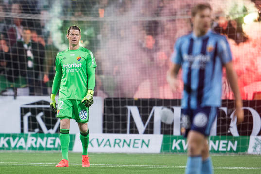 Djurgårdens målvakt Kenneth Høie deppar