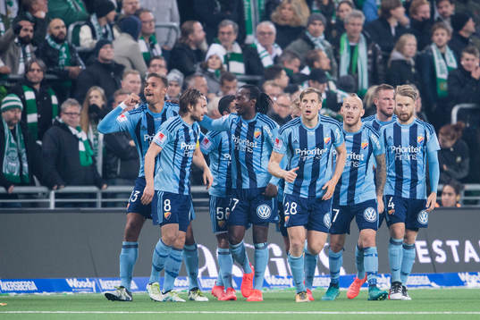 Djurgårdens Mathias Ranegie jublar