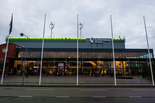 Entrén till Gavlerinken Arena före ishockeymatchen i SHL