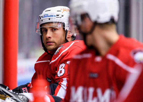 Malmö Redhawks Ilari Filppula på uppvärmningen