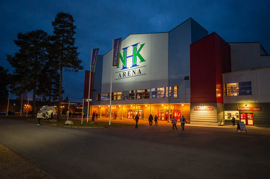 NHK Arena innan ishockeymatchen i Hockeyallsvenskan mellan