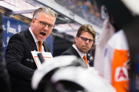 Karlskronas tränare Per Hånberg och Ove Molin