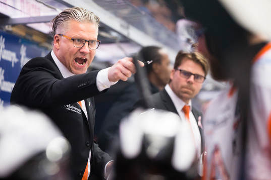 Karlskronas tränare Per Hånberg och Ove Molin