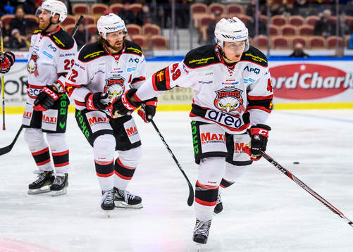 Malmö Redhawks Rhett Rakhshani (h) jublar