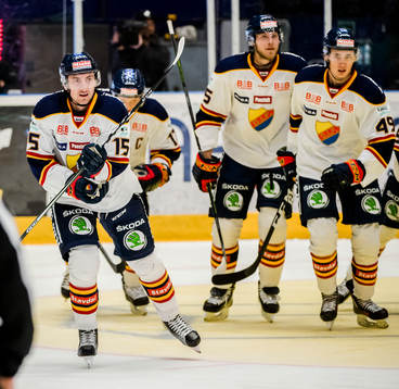 Djurgårdens Albin Lundin jublar