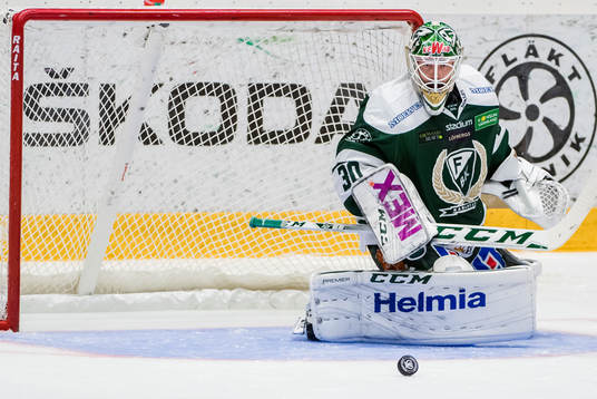 Färjestads målvakt Lars Haugen
