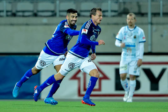 Sundsvalls Eric Larsson och Stefan Silva jublar