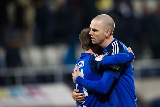 Sundsvalls Eric Larsson och Marcus Danielson jublar