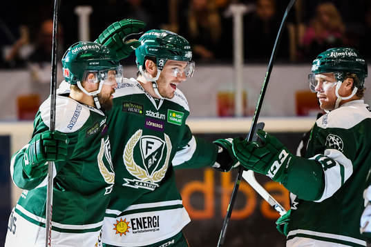 Färjestads Jonas Holös jublar