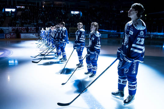Leksands IF innan ishockeymatchen i SHL mellan Leksand och