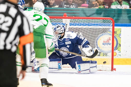 0-1 bakom Leksands målvakt Henrik Haukeland i