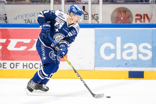 Leksands Daniel Bertov i ishockeymatchen i SHL mellan