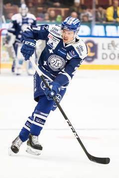 Leksands Eric Castonguay i ishockeymatchen i SHL mellan