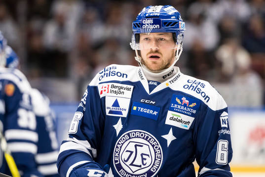 Leksands Joe Piskula i ishockeymatchen i SHL mellan Leksand