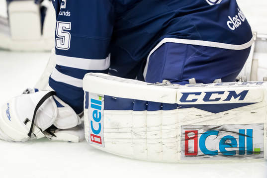 benskydd på Leksands målvakt Atte Engren i