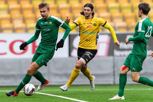 Hammarbys Marcus Degerlund och Elfsborgs Mergim Shala