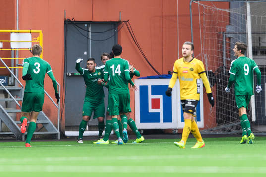 Hammarbys spelare jublar